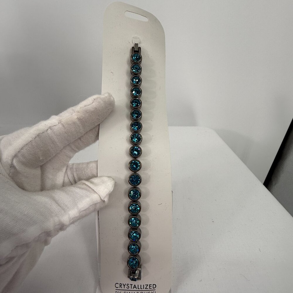 Swarovski Turquoise Tennis Bracelet - Picture 2 of 8